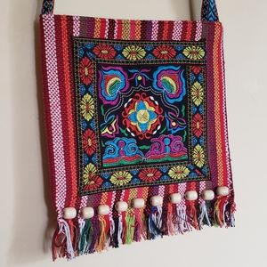 Floral Boho Embroidered Crossbody Bag